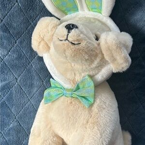 FAO Schwarz 12" Sparklers Toy Plush Labrador with Removable Red Heart Boppers